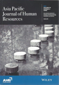 Image of Asia Pacific Journal of Human Resource: Vol. 55 No. 2 April 2017